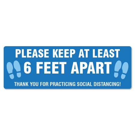 Signmission Please Keep 6 Ft Apart Non-Slip Floor Graphic, 18in Vinyl, 3PK, 16 in L, 16 in H, FD-R-16-3PK-99976 FD-R-16-3PK-99976